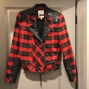 Red Plaid Tracy Reese Jacket Size 12